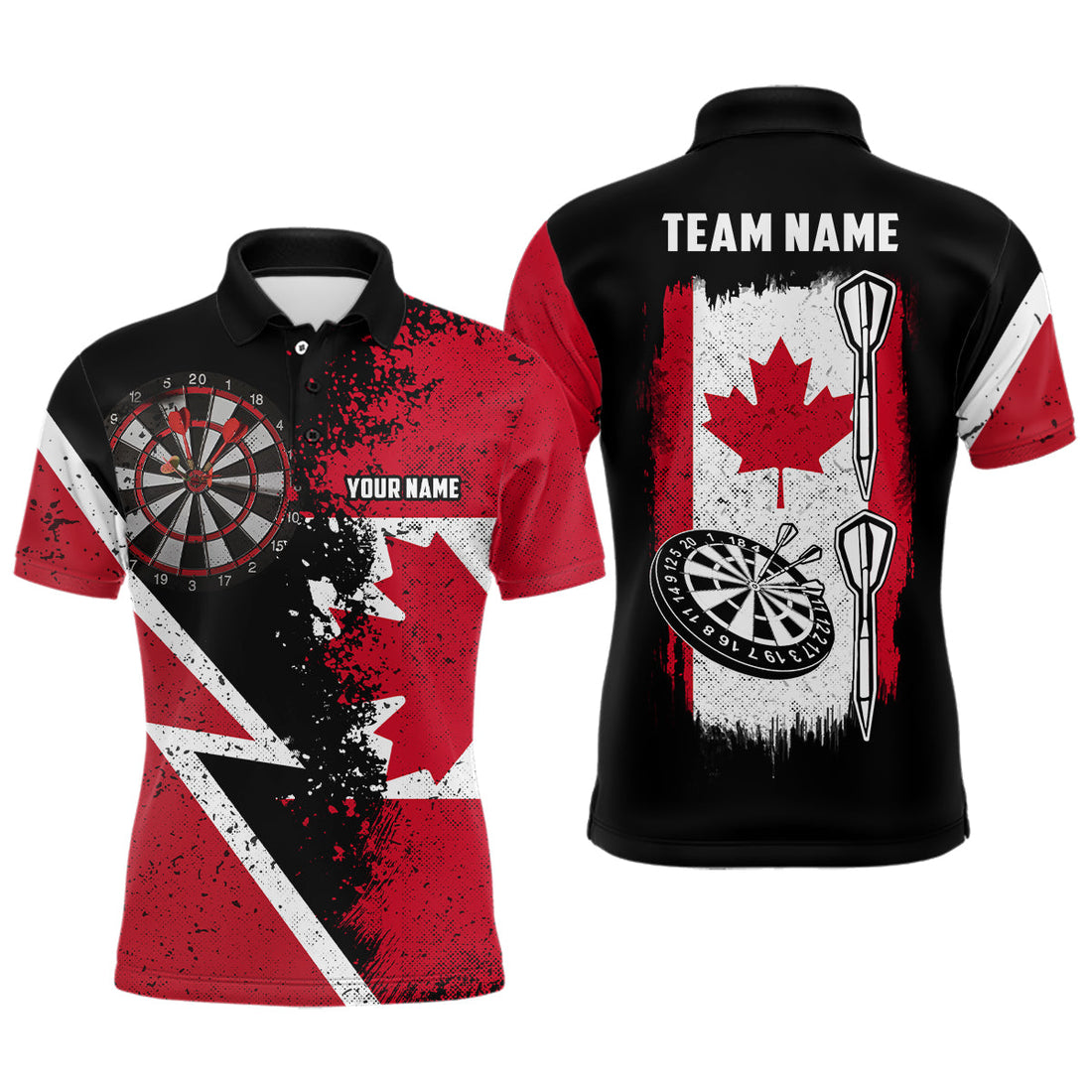 Retro Canada Flag Darts Quarter-zip Custom Patriot Darts Dart
