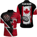 Retro Canada Flag Darts Quarter-zip Custom Patriot Darts Dart