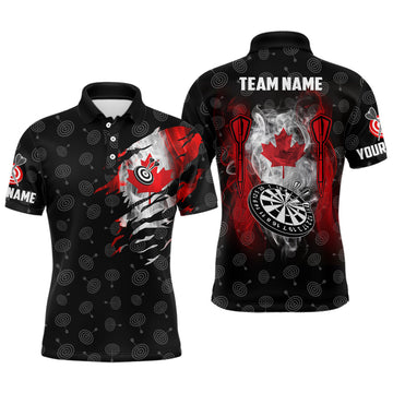 Smoke Canada Flag Darts Quarter-Zip Custom Patriotic Darts Dart