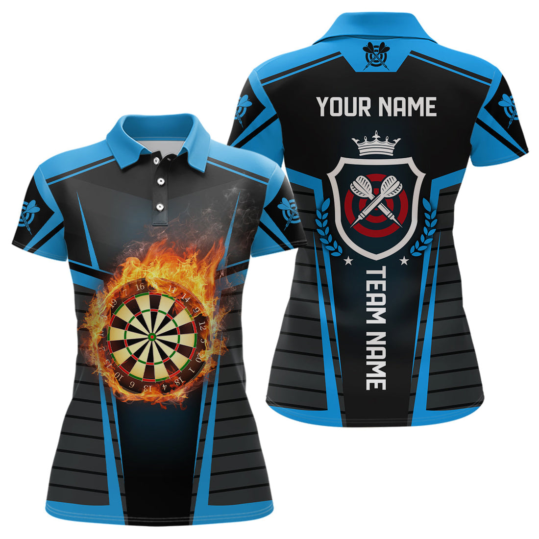 Darts Flame Black Blue Women Darts Custom Women Darts Darts