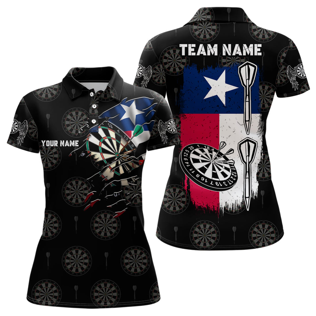 Personalized Retro Texas Flag Darts Custom Patriotic Darts