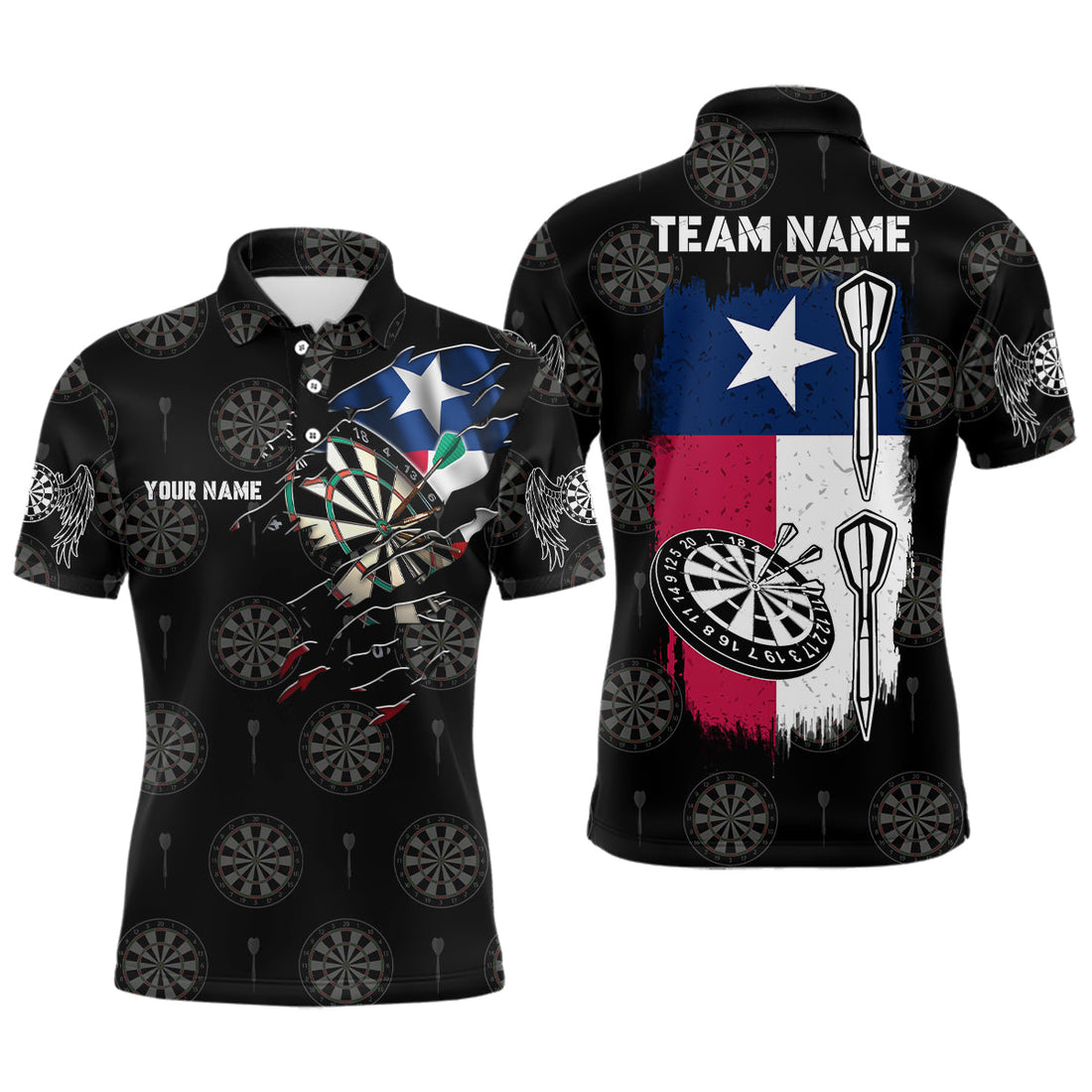 Personalized Retro Texas Flag Darts Custom Patriotic Darts