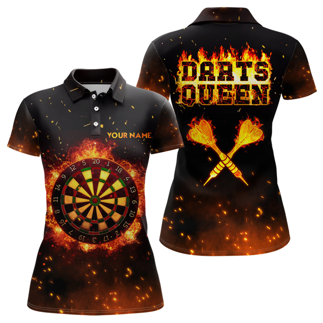 Personalized Flame Darts King Custom Name Fire Darts