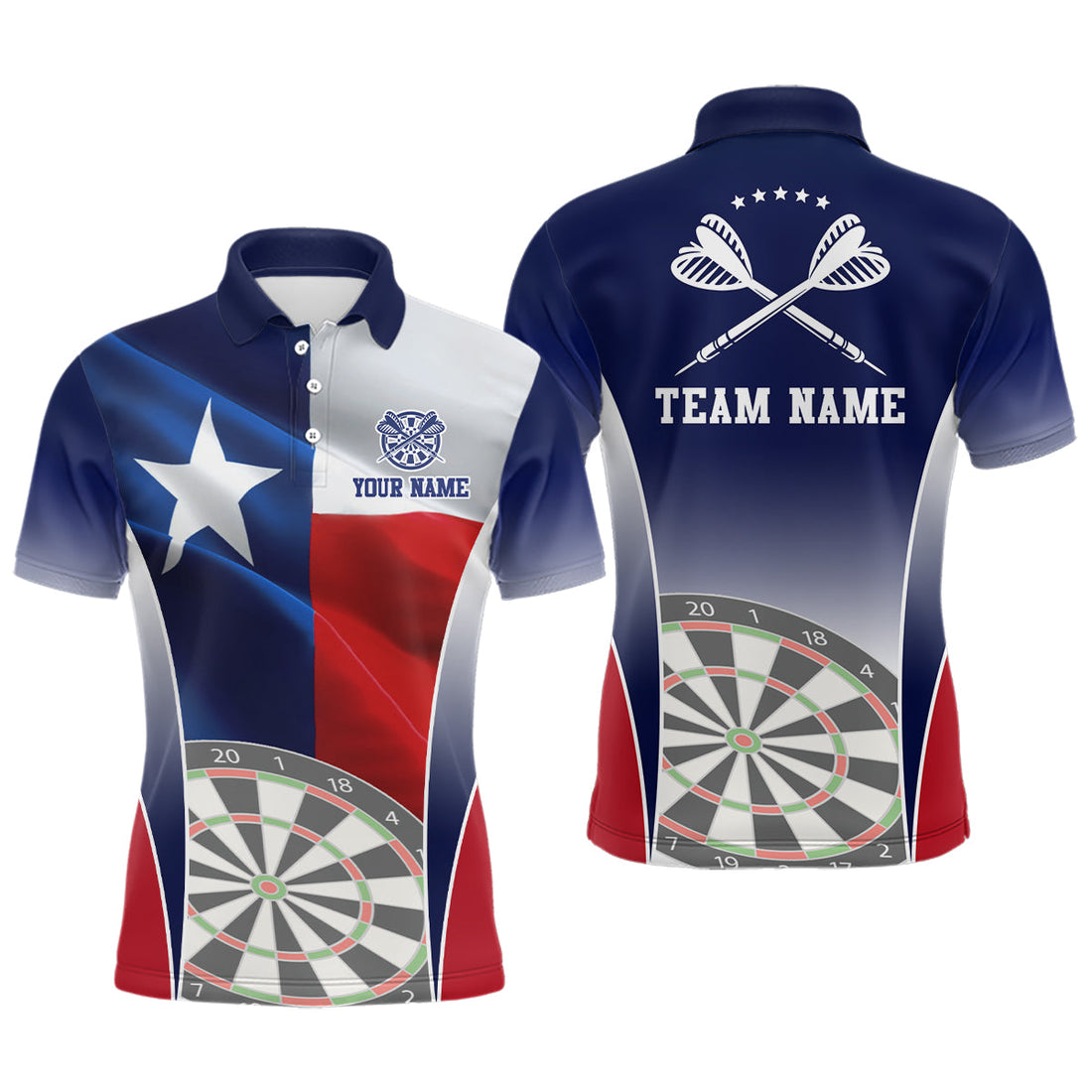 Womens 3D Texas Flag Patriotic Darts Personalized Dart