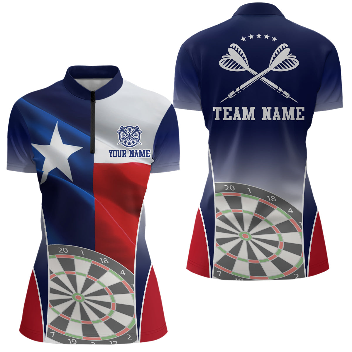 Womens 3D Texas Flag Patriotic Darts Personalized Dart