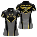 Womens Heart Pulse Line Darts Custom Yellow Heartbeat Dart