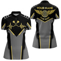 Womens Heart Pulse Line Darts Custom Yellow Heartbeat Dart