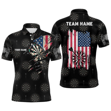 Personalized American Flag Darts Quarter-Zip Retro Patriotic Dart