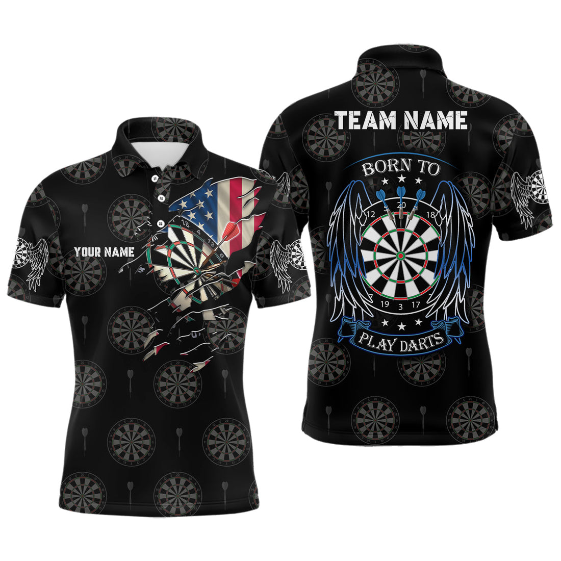 Born To Play Darts American Flag Custom Dart Patriotic Women Dart