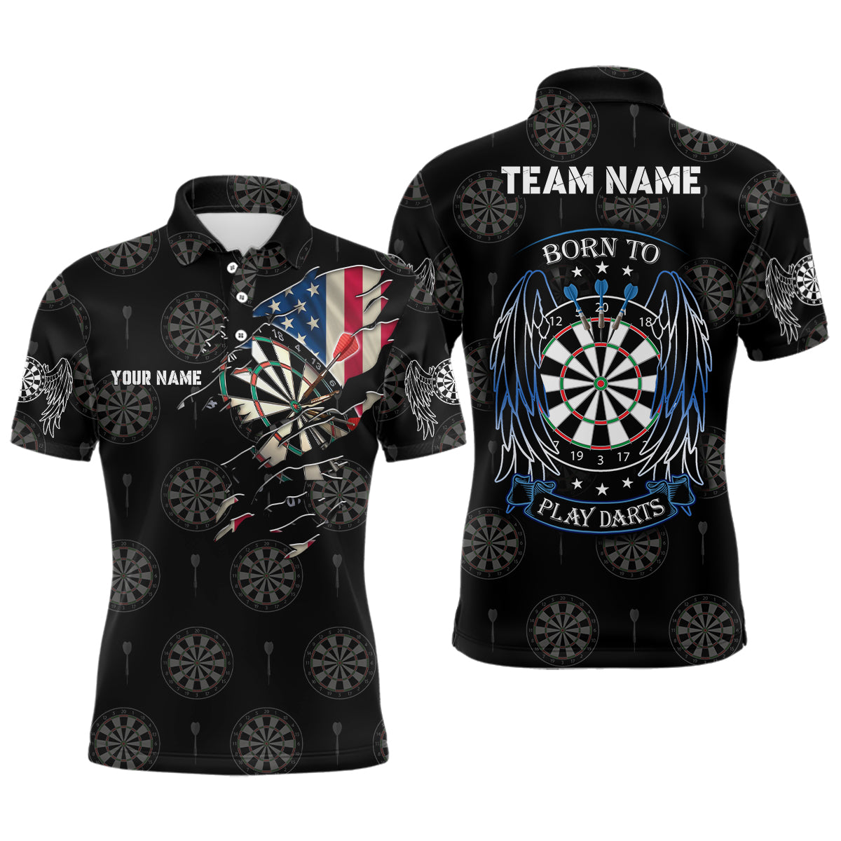 Born To Play Darts American Flag Custom Dart Patriotic Women Dart