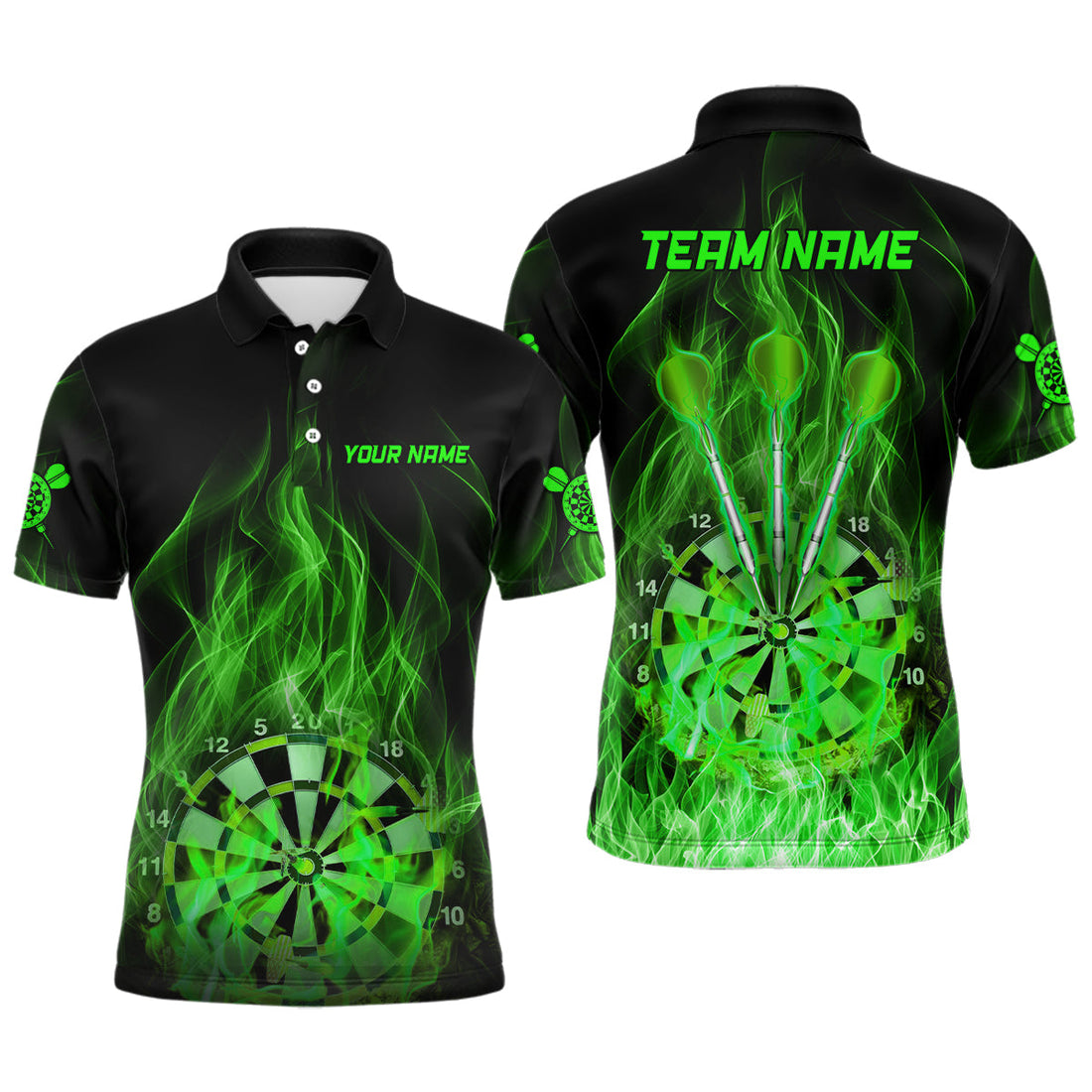 Green Fire Flame Dartboard Darts Custom Dart Dart