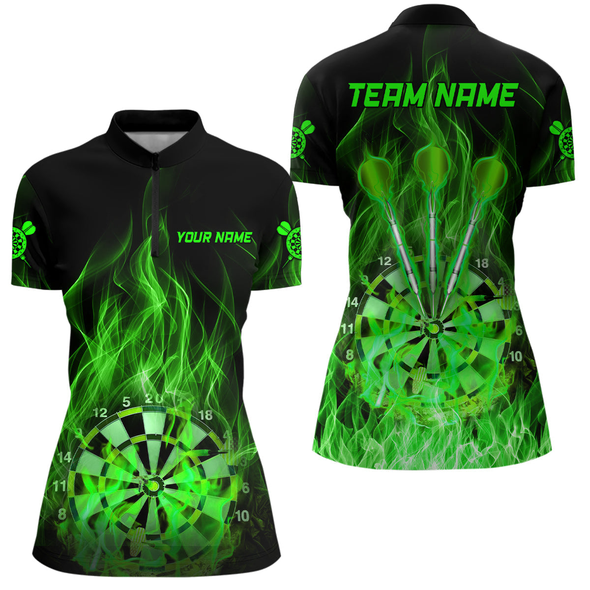 Green Fire Flame Dartboard Darts Custom Dart Dart