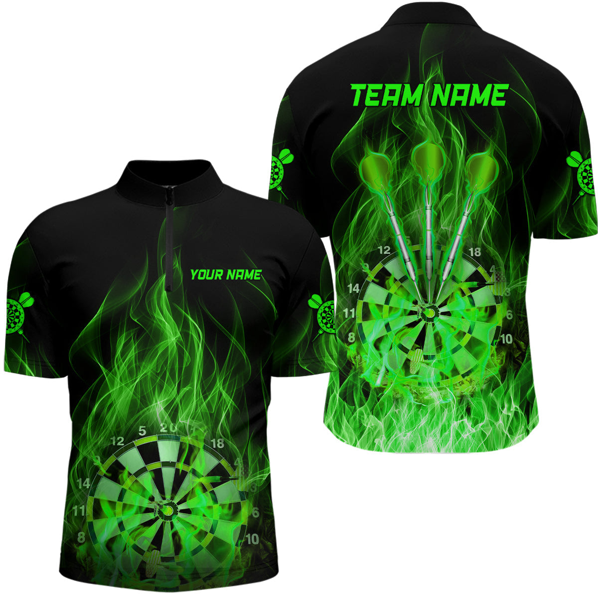 Green Fire Flame Dartboard Darts Custom Dart Dart