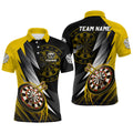 Personalized Yellow Black Darts Quarter-Zip Custom Darts Team