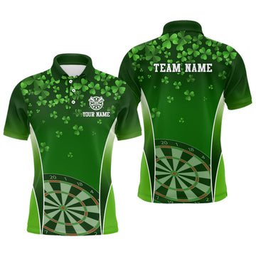 3D Green Clovers Patrick Day Darts Personalized Dart
