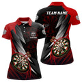 Personalized Red Black Darts Quarter-zip Custom Cool Darts Team