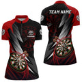 Personalized Red Black Darts Quarter-zip Custom Cool Darts Team