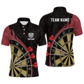 Personalized Darts Set Red Fire Flame Quarter-Zip Custom Darts