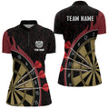 Personalized Darts Set Red Fire Flame Quarter-Zip Custom Darts