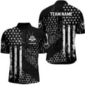 Personalized Us Flag Hive Pattern Darts Quarter-zip Patriotic Darts
