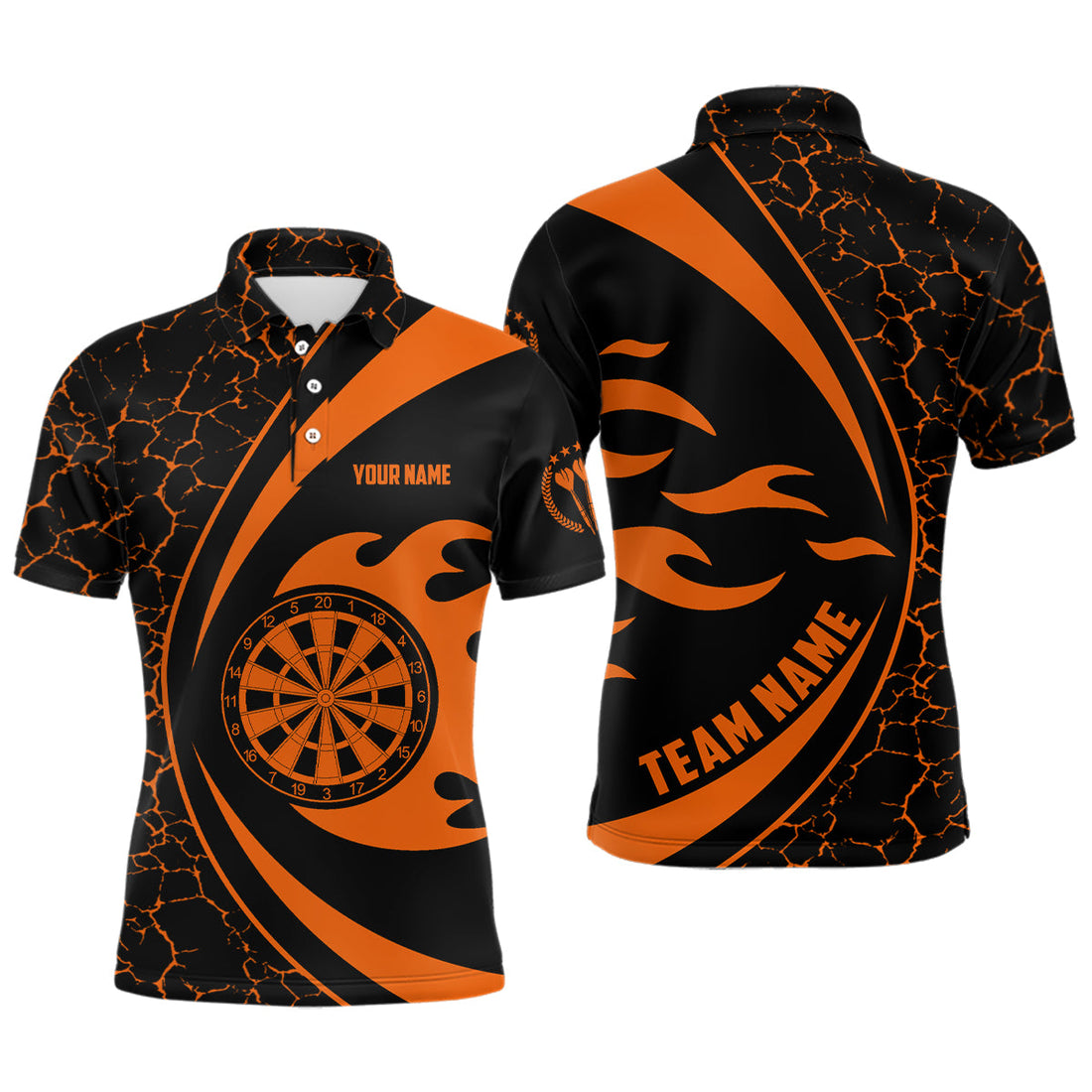 Personalized Orange Fire Flame Darts Darts Darts