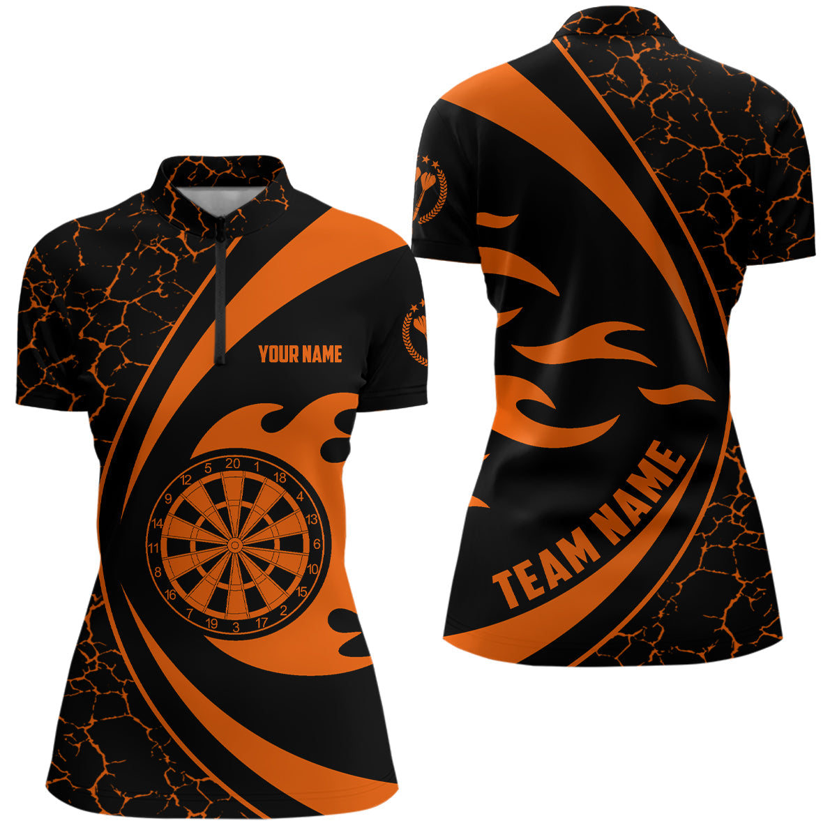 Personalized Orange Fire Flame Darts Darts Darts