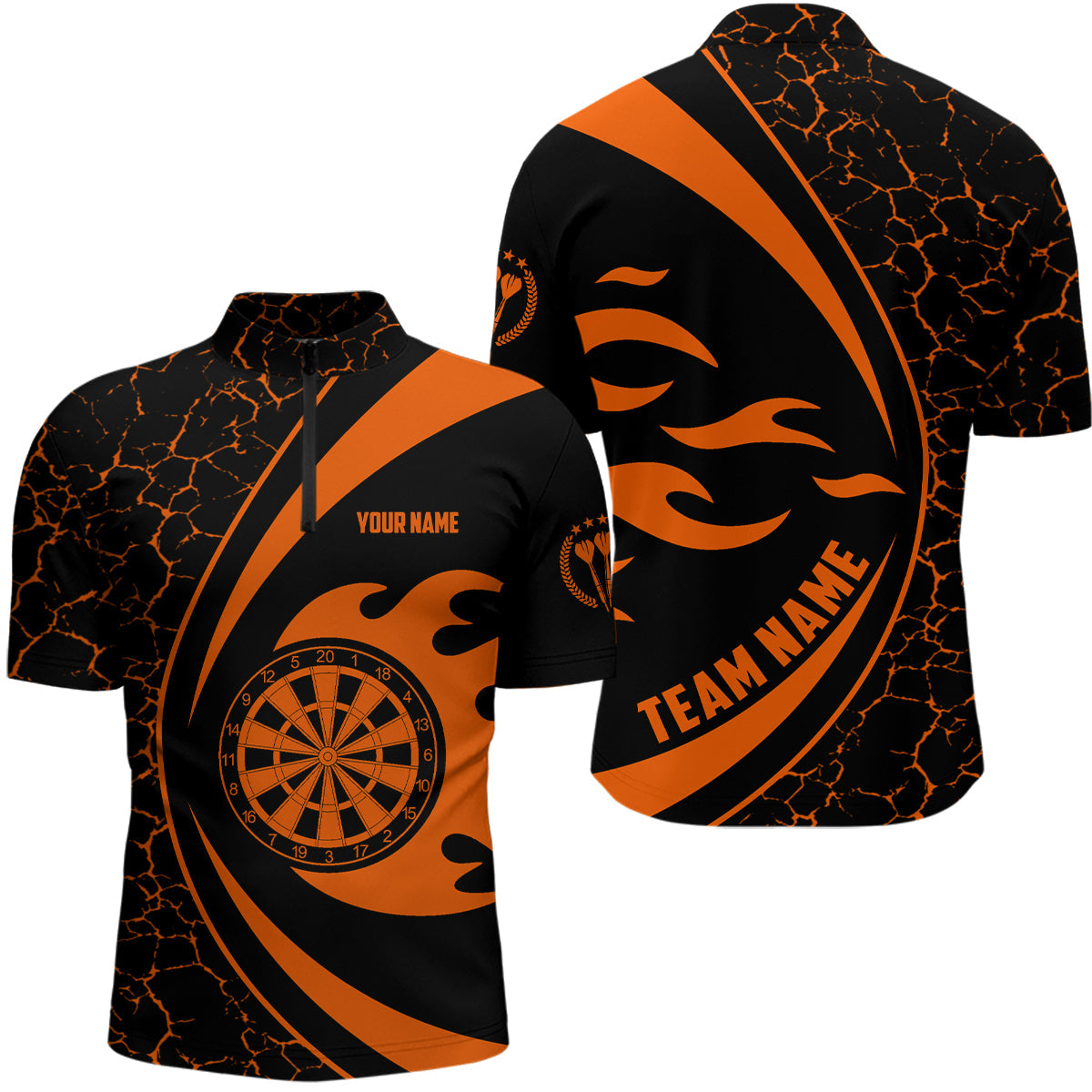 Personalized Orange Fire Flame Darts Darts Darts