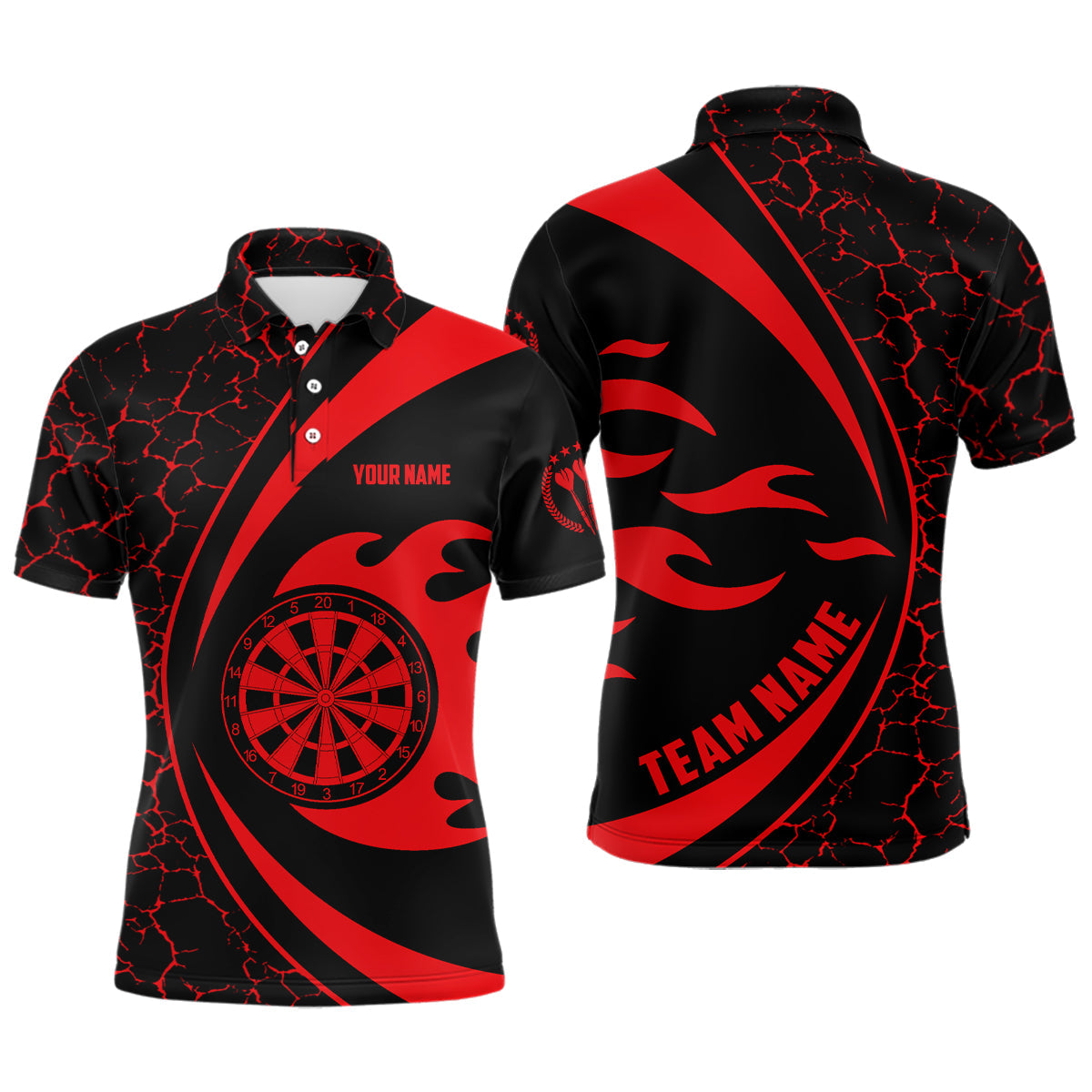 Personalized Red Fire Flame Darts Dart Darts Team