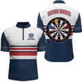 Personalized American Flag Dartboard Quarter-Zip Patriotic Darts