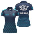 Personalized Darts Geometric Pattern Blue Navy Basic Women Darts
