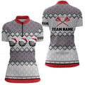 Personalized Darts Christmas Santa Quarter-zip Custom Women Darts Dart
