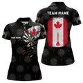 Personalized Retro Canada Flag Darts Quarter-Zip Custom Patriotic Women Darts