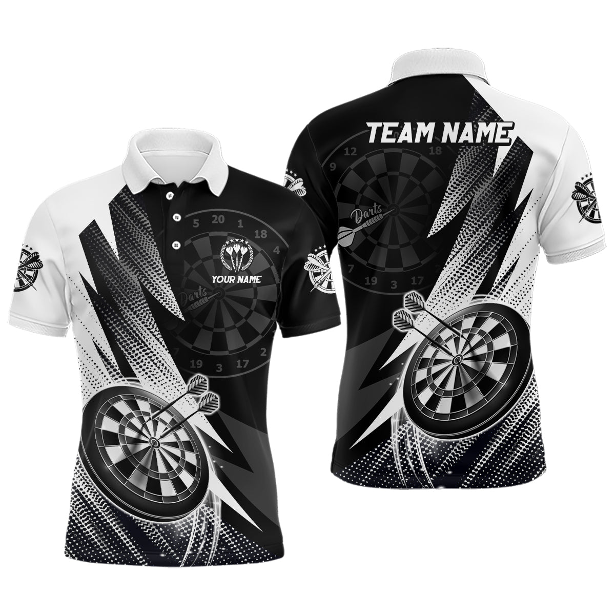 Personalized Black White Darts Custom Cool Darts
