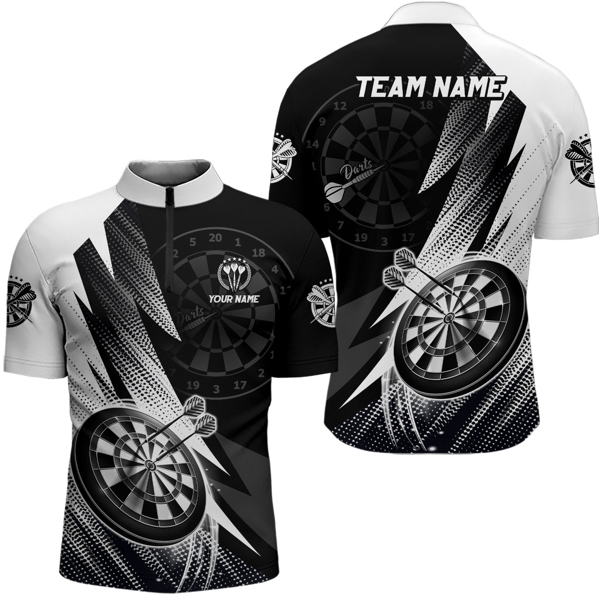 Personalized Black White Darts Custom Cool Darts
