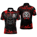 Warrior Skull Darts Quarter-zip Custom Red Scary Darts Dart