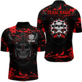 Warrior Skull Darts Quarter-zip Custom Red Scary Darts Dart