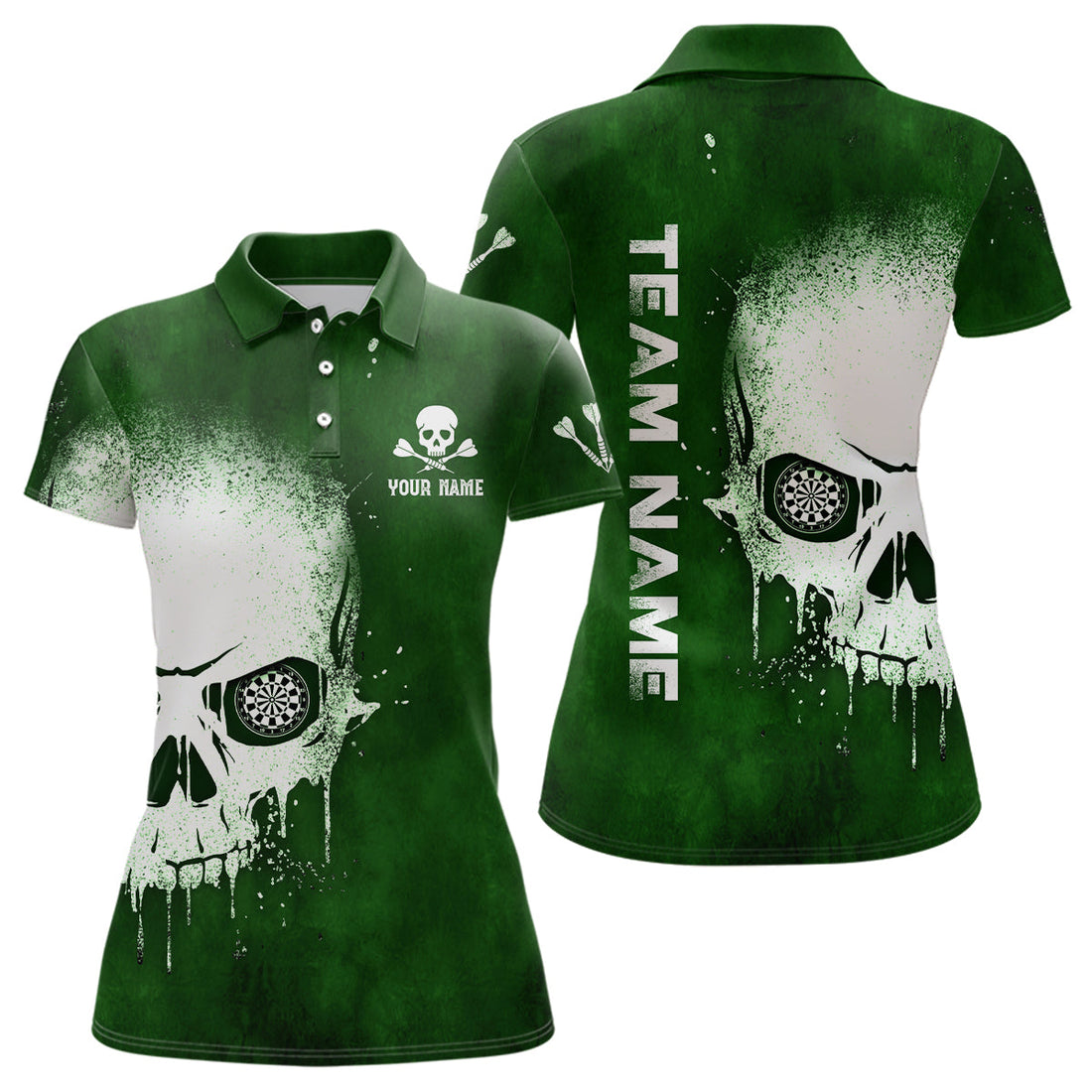 Smoke Skull Green Darts Custom Darts Scary Dart