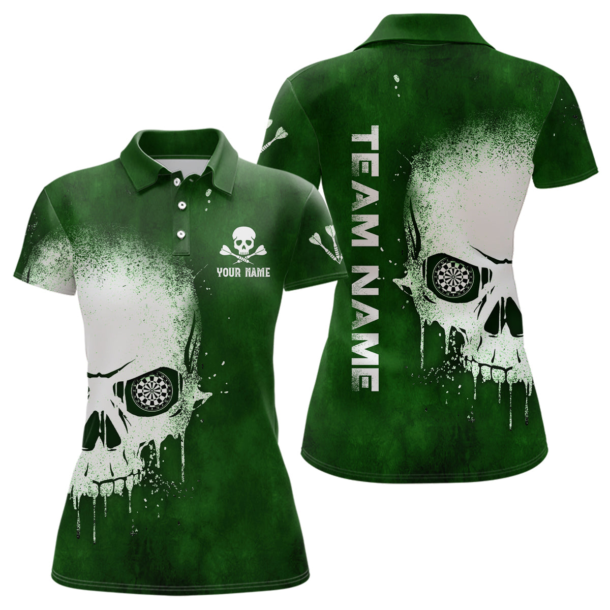 Smoke Skull Green Darts Custom Darts Scary Dart