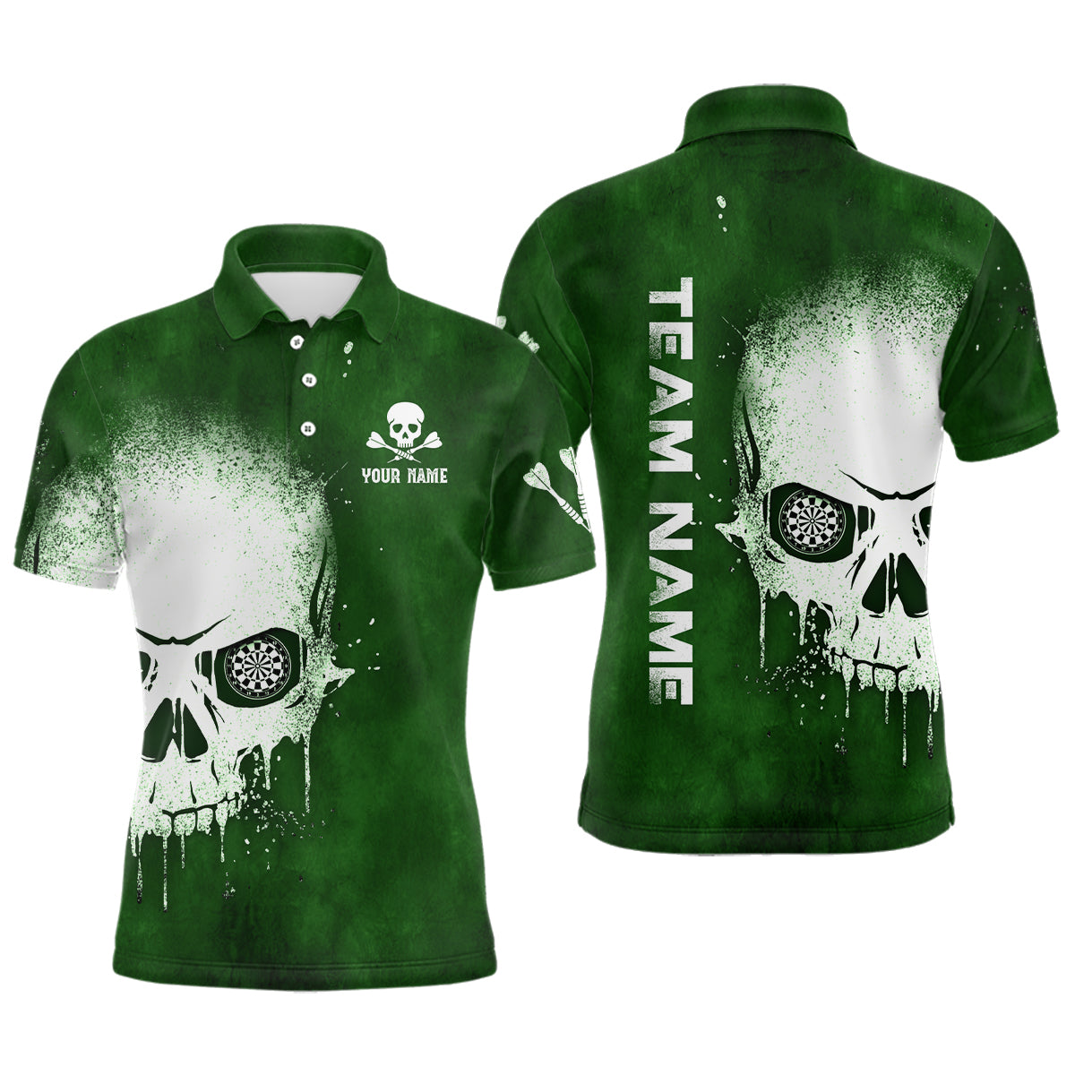 Smoke Skull Green Darts Custom Darts Scary Dart