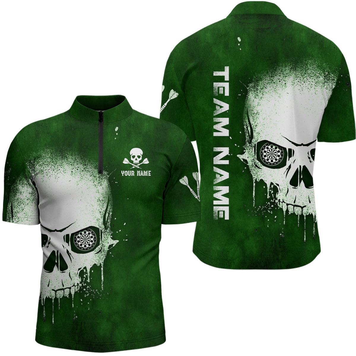 Smoke Skull Green Darts Custom Darts Scary Dart