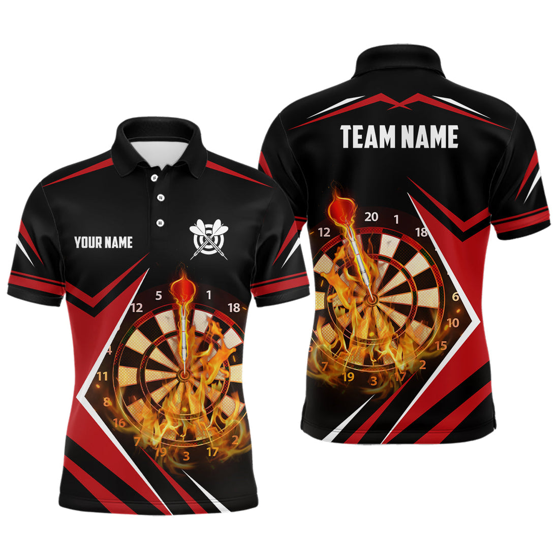 Black Red Fire Flame Darts Custom Darts Dart