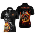 Darts Skull Flame Quarter-Zip Custom Fire Darts Darts