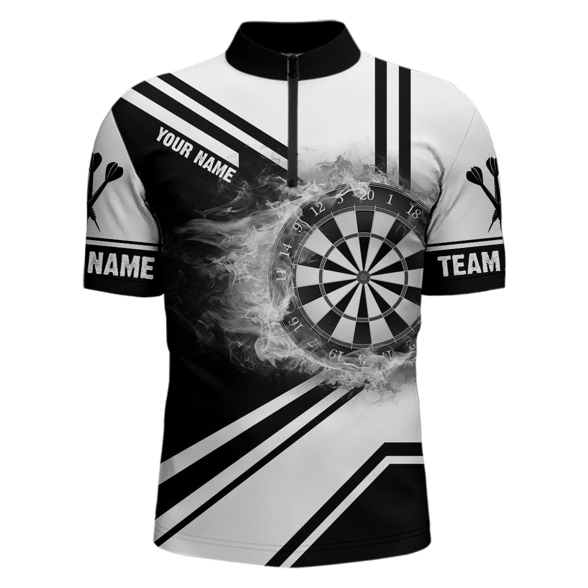 Personalized Black White Fire Flame Dartboard Custom Women Darts