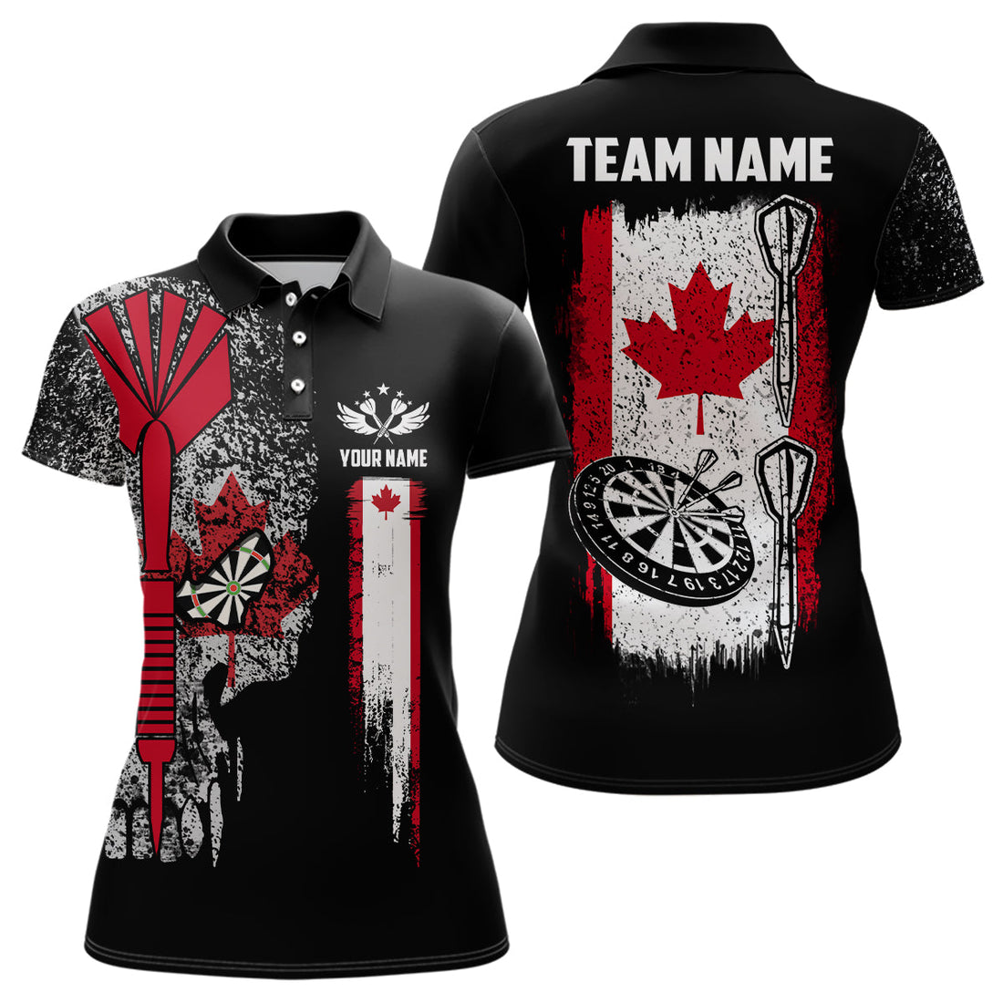 Canada Flag Skull Darts Custom Patriotic Darts Dart