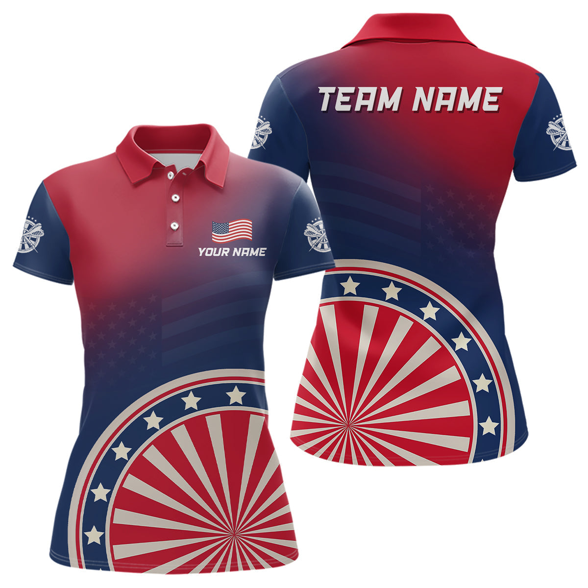 Gradient American Flag Dartboard Patriotic Dart
