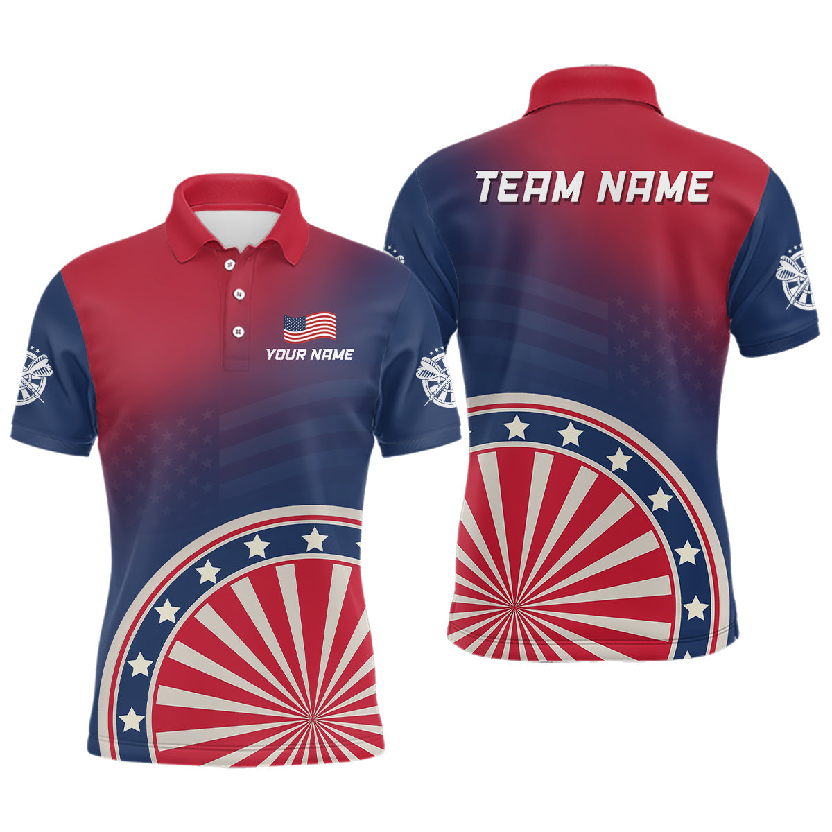 Gradient American Flag Dartboard Patriotic Dart