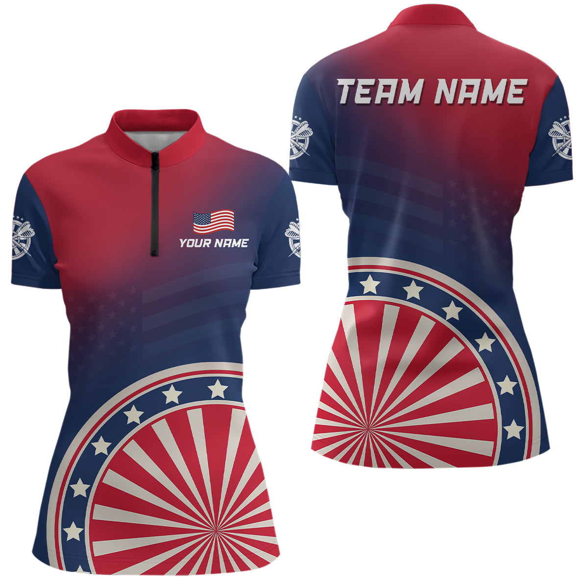 Gradient American Flag Dartboard Patriotic Dart