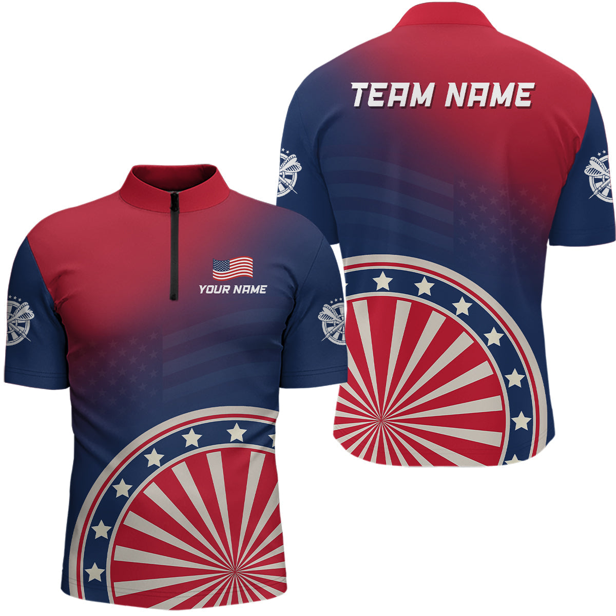 Gradient American Flag Dartboard Patriotic Dart