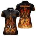 Fire Flame Dartboard Darts Quarter-Zip Custom Women Dart Dart