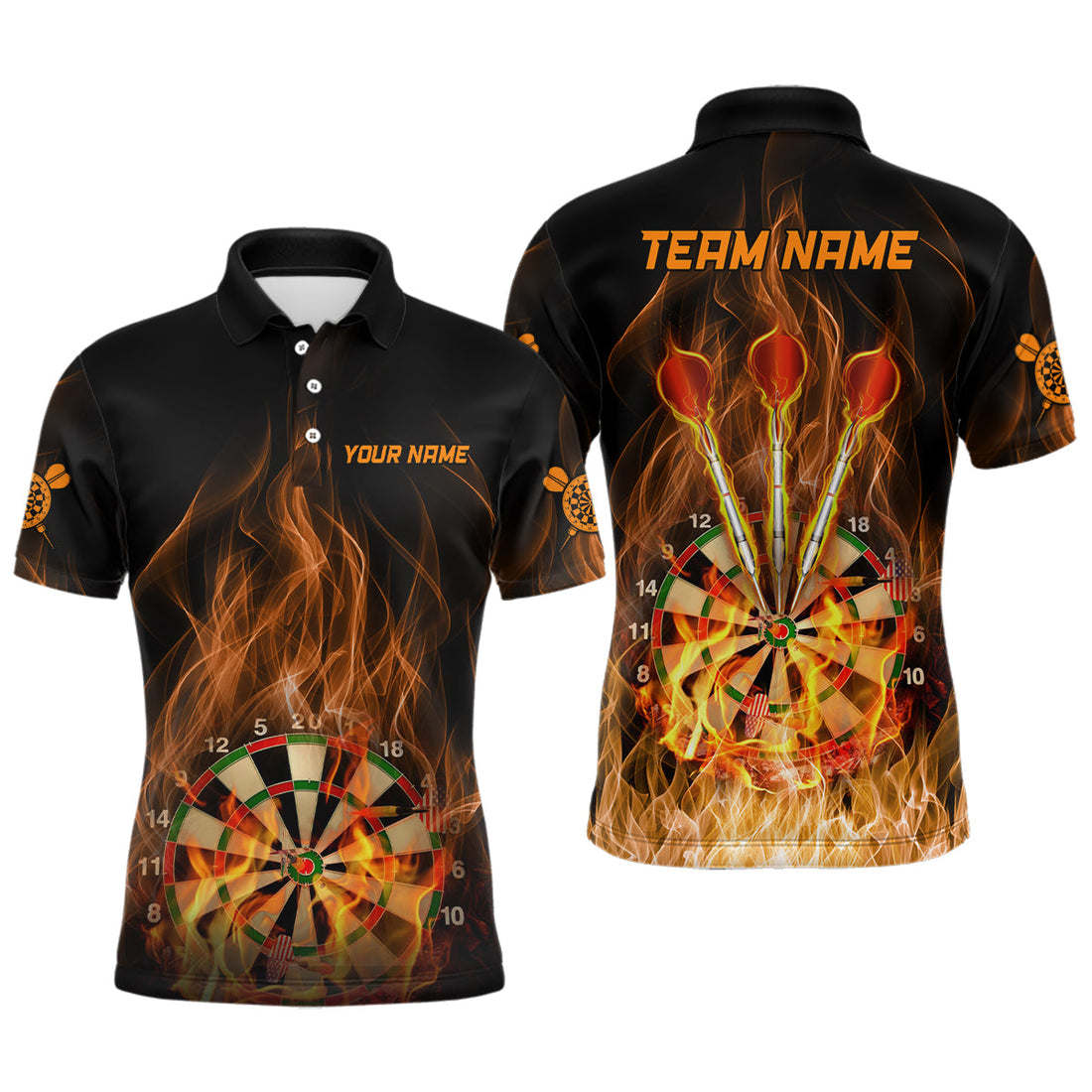 Fire Flame Dartboard Darts Quarter-Zip Custom Women Dart Dart